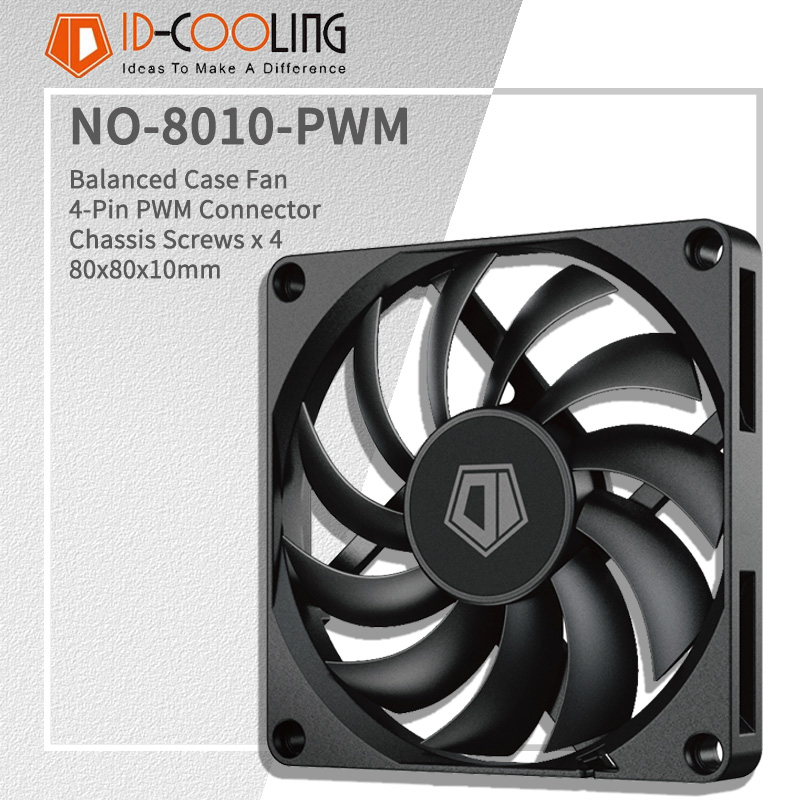 Case Fan Controller - ID-COOLING NO-8010-PWM 80MM ventilateur PC 800-3000