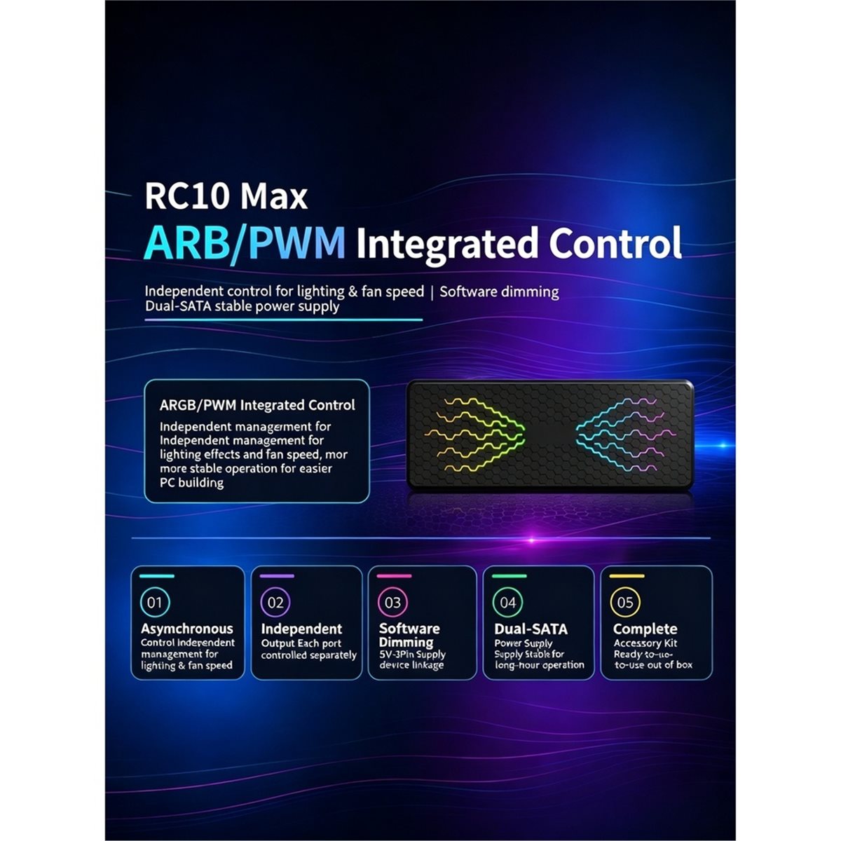 Boîtier d'ordinateur RC10max A - Case Fan Controller avis et prix
